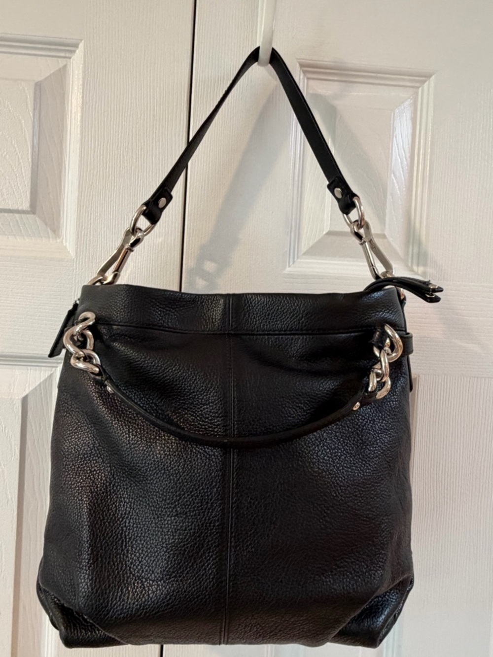 Coach Black Pebbled Leather Brooke Convertible Duffle Bag - Picture 2 of 16